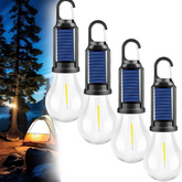 2/4 Pack Rechargeable LED Camping Lanterns – Hanging Tent Lights with Clip Hooks